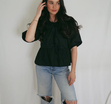 BLOWN AWAY TOP BLACK